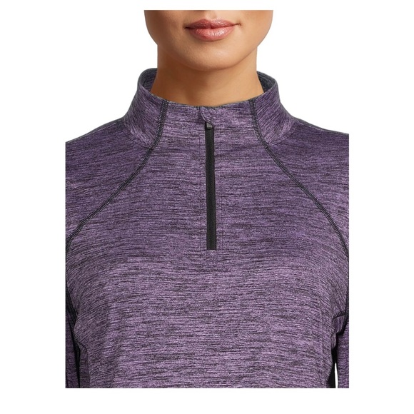 ATHLETIC WORKS Womens Top Size Small 4-6 Lightweight 1/4 Zip Front New - Picture 2 of 9